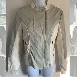 Bernardo Grey and Cream Moto Jacket S
